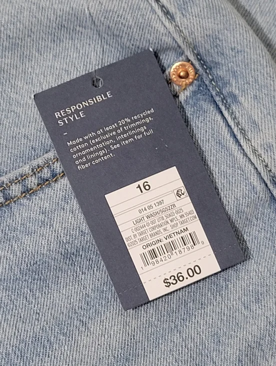 NWT Universal Thread Super Wide Leg Light Wash Jeans 100% Cotton Plus Size 16 - Picture 10 of 16